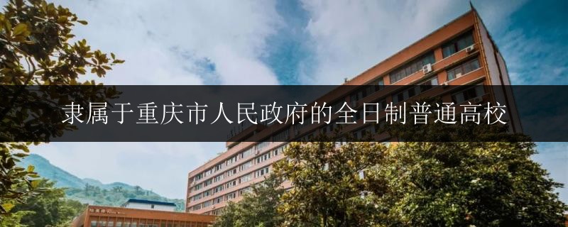 隸屬于重慶市人民政府的全日制普通高校