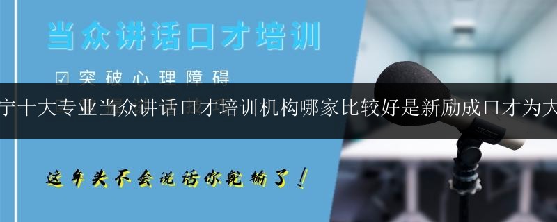 南寧十大專業(yè)當眾講話口才培訓機構哪家比較好是新勵成口才為大家