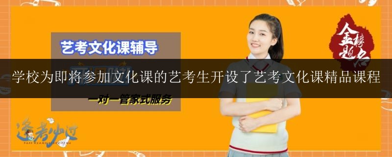 學校為即將參加文化課的藝考生開設了藝考文化課精品課程