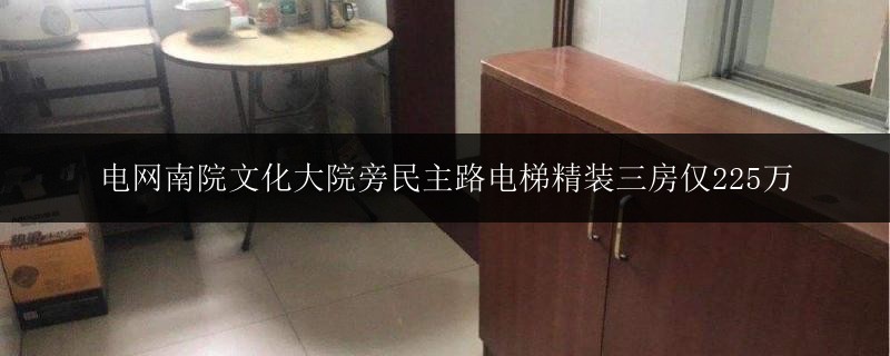 電網南院文化大院旁民主路電梯精裝三房僅225萬